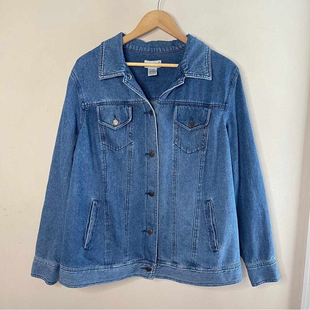 Bridgewater Studios Button-Front Denim Jacket, 18w - image 1